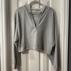 Cropped Open Neck Women's Hoodie